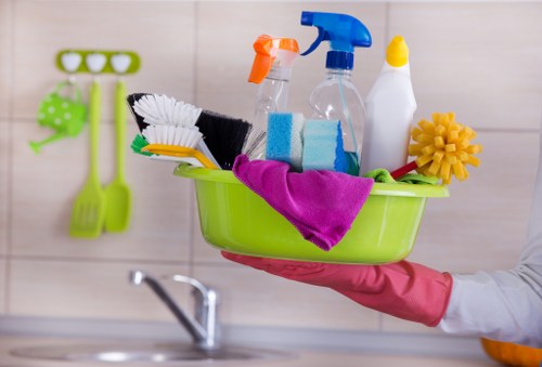 Deep carpet cleaning equipment in use in a TW9 property