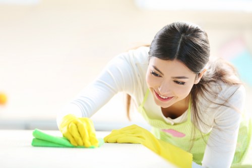 Careful spot cleaning and stain assessment in a TW9 home
